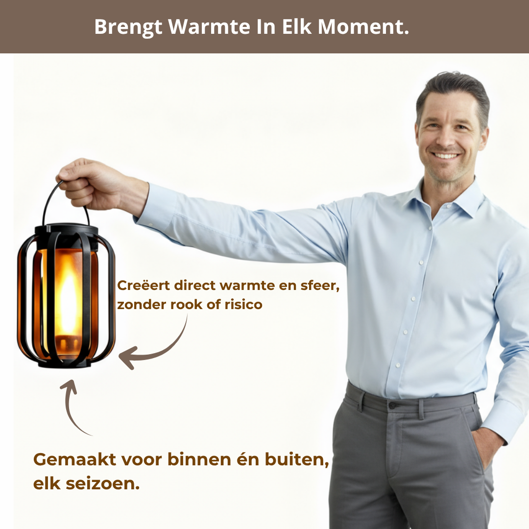 LumaFlame®| Draadloze sfeerhaard lamp