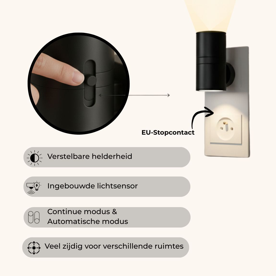 LysaLED® | Plug-in wandlamp